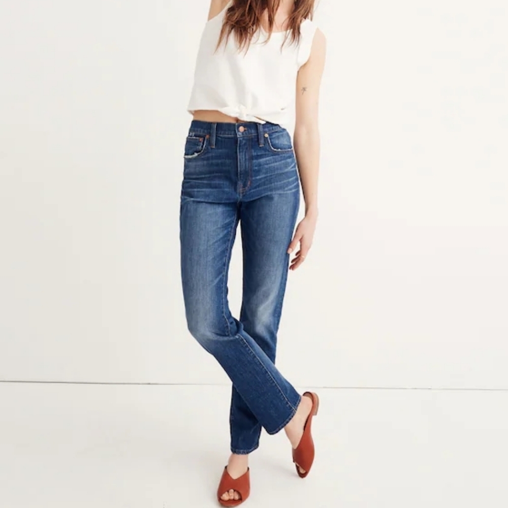 Madewell The High-Rise Slim Boyjean Milton Wash Comfort Stretch Size 29P